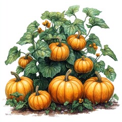 Autumn Harvest: A Bountiful Gathering of Pumpkins
