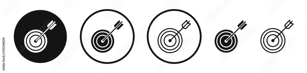 Poster aim icon set. vector icons for apps and website ui design