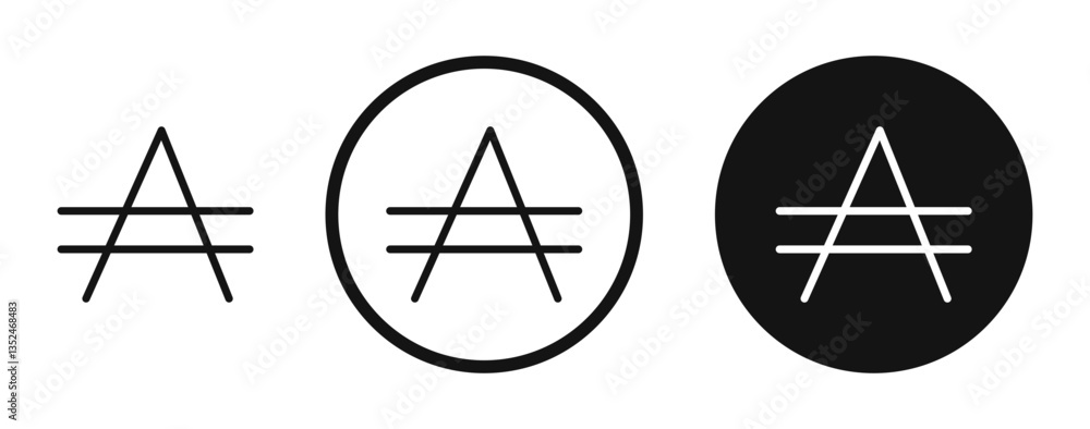 Poster austral sign set. vector icons for apps and website ui design