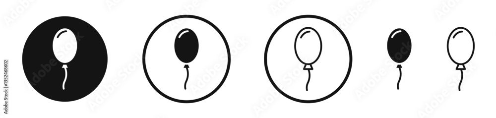 Poster balloon icon set. vector icons for apps and website ui design