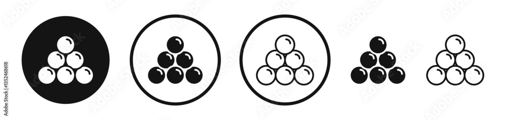 Poster ball pile icon set. vector icons for apps and website ui design