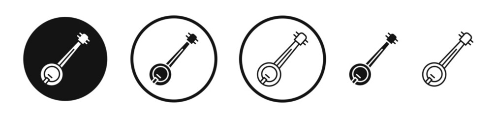 Banjo icon set. vector icons for apps and website ui design