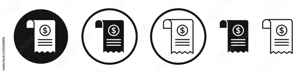 Aufkleber bill icon set. vector icons for apps and website ui design