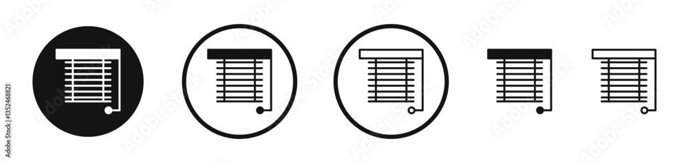Aufkleber blinds open icon set. vector icons for apps and website ui design