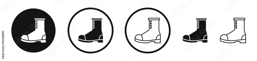 Poster boot icon set. vector icons for apps and website ui design