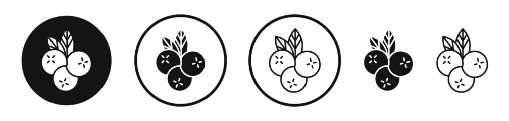 Blueberries icon set. vector icons for apps and website ui design