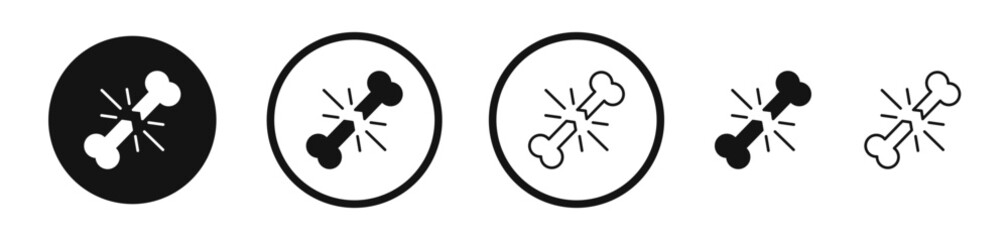 Bone break icon set. vector icons for apps and website ui design