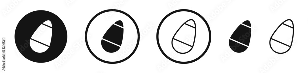 Poster candy corn icon set. vector icons for apps and website ui design
