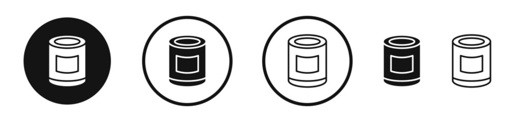 Can food icon set. vector icons for apps and website ui design