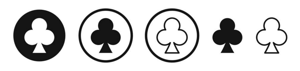 Card-club icon set. vector icons for apps and website ui design