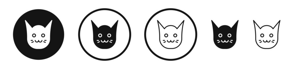 Cat icon set. vector icons for apps and website ui design