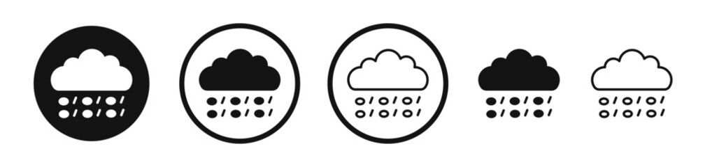 Cloud hail icon set. vector icons for apps and website ui design