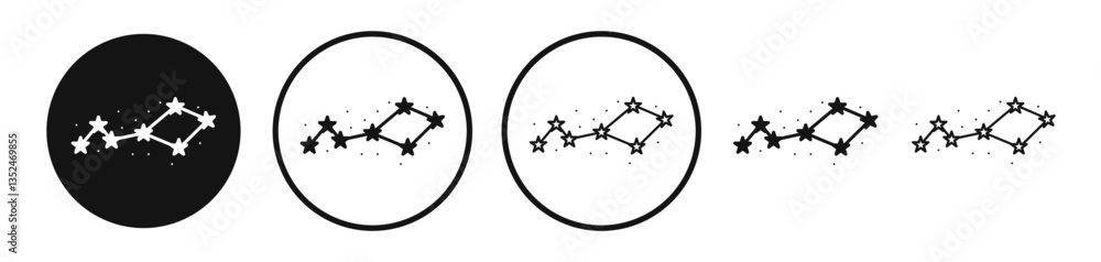 Poster constellation icon set. vector icons for apps and website ui design