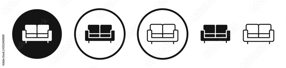 Poster couch icon set. vector icons for apps and website ui design
