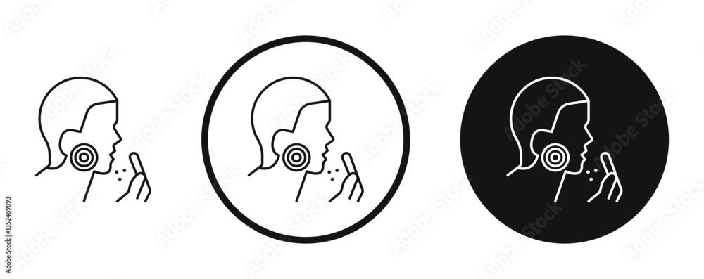 Poster cough icon set. vector icons for apps and website ui design