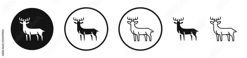 Aufkleber deer icon set. vector icons for apps and website ui design