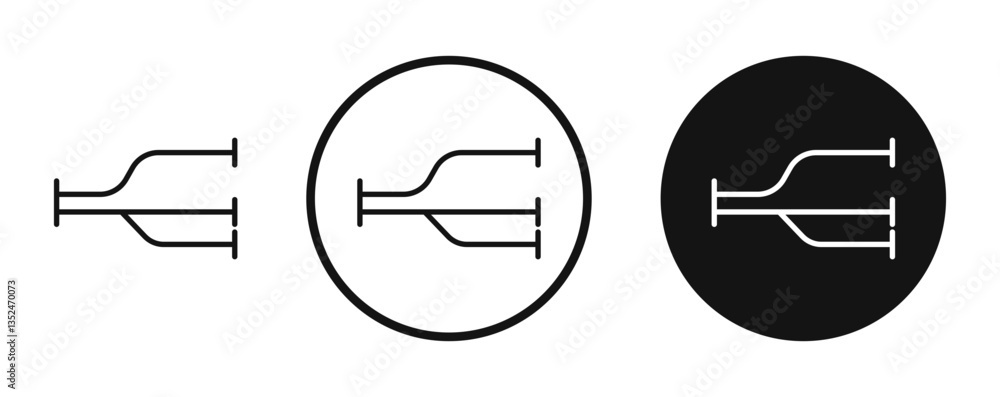 Poster diagram sankey icon set. vector icons for apps and website ui design
