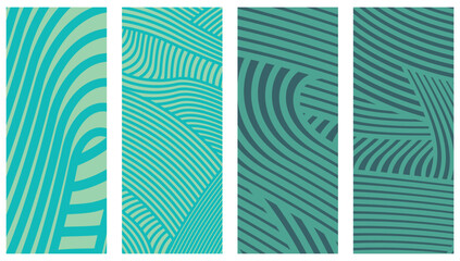 Collection Abstract irregular multi color striped lines textured background design bundle. for clothes, fabric, cover, background, invitations, X banner and others