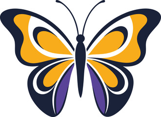 Obraz premium Butterfly gracefully displays its symmetrical wings, a symbol of transformation and beauty