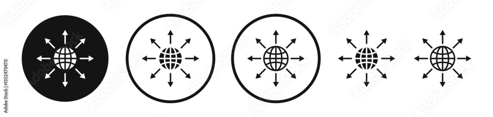 Aufkleber external world icon set. vector icons for apps and website ui design