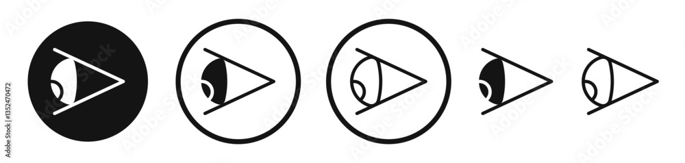 Poster eye side icon set. vector icons for apps and website ui design