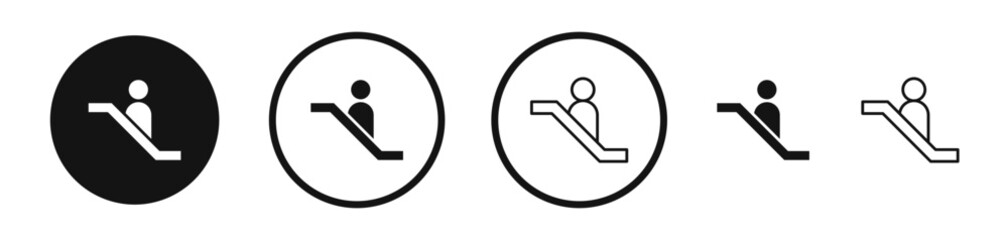 Escalator icon set. vector icons for apps and website ui design