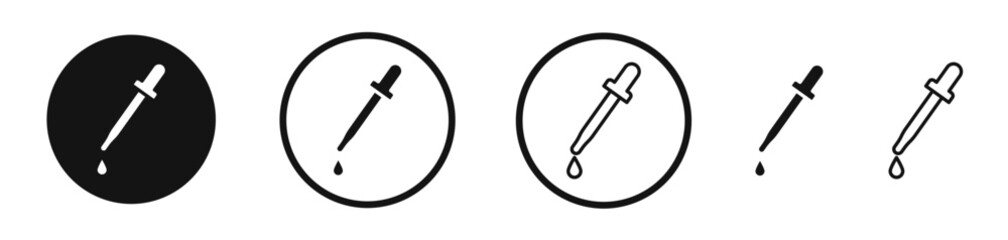 Eye dropper half icon set. vector icons for apps and website ui design