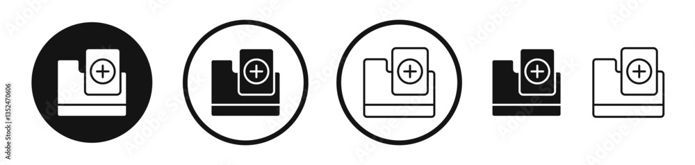 Aufkleber file medical icon set. vector icons for apps and website ui design