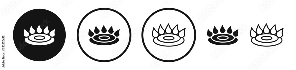 Poster fire burner icon set. vector icons for apps and website ui design