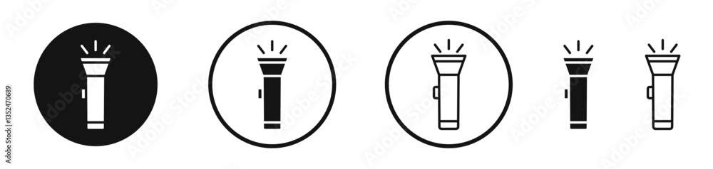Poster flashlight icon set. vector icons for apps and website ui design