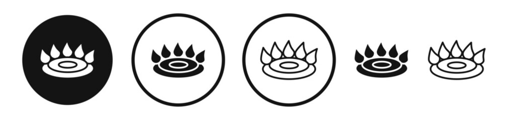 Fire burner icon set. vector icons for apps and website ui design