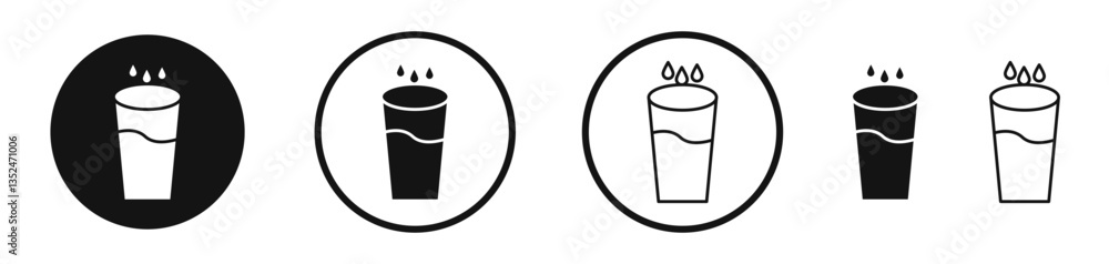 Poster half glass icon set. vector icons for apps and website ui design