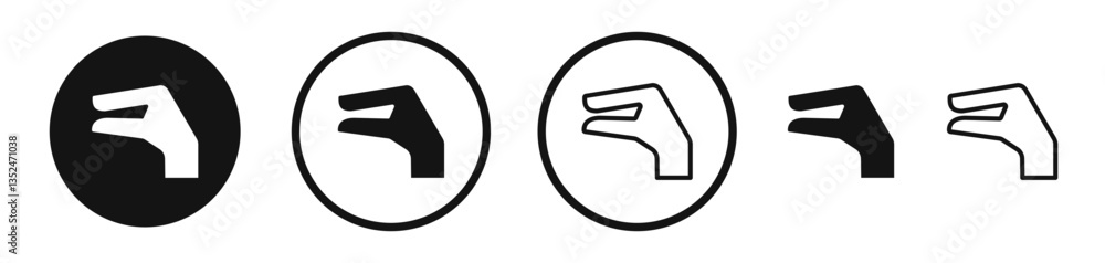 Aufkleber hand lizard icon set. vector icons for apps and website ui design