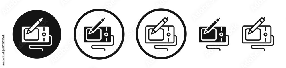 Poster graphic tablet icon set. vector icons for apps and website ui design