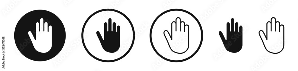 Poster hand icon set. vector icons for apps and website ui design