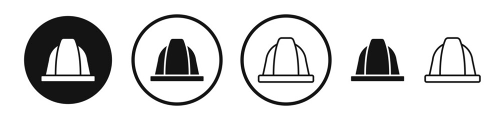 Hard hat icon set. vector icons for apps and website ui design