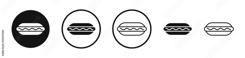 Poster hotdog icon set. vector icons for apps and website ui design