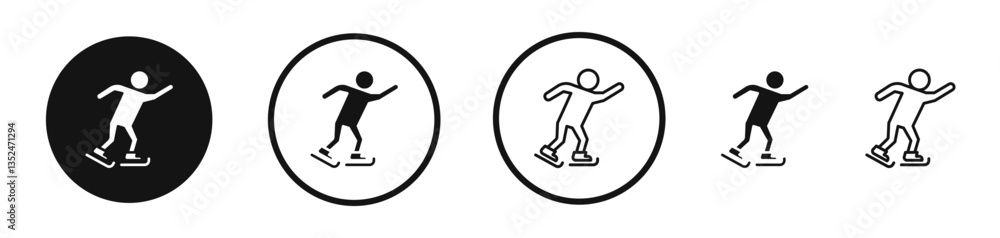 Poster ice skate icon set. vector icons for apps and website ui design