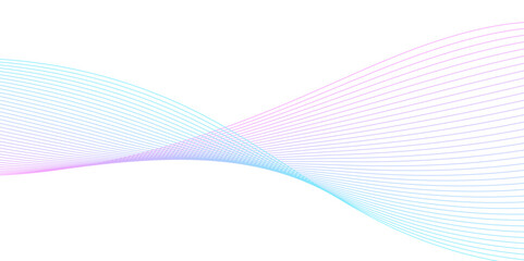 Abstract colorful wave and curve lines with technology background. Abstract frequency sound wave technology and science background. Wavy banner, template design