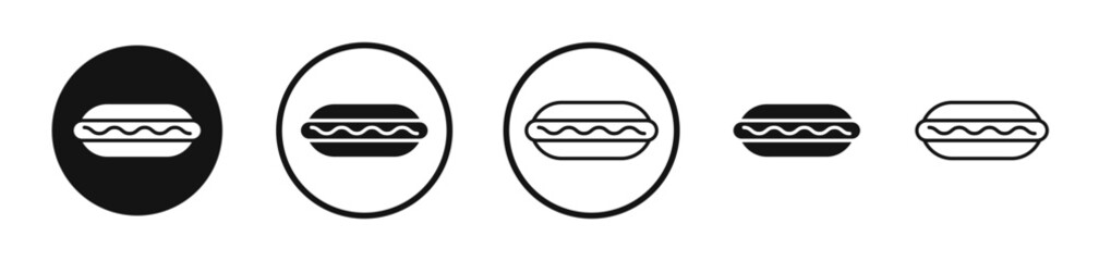 Hotdog icon set. vector icons for apps and website ui design
