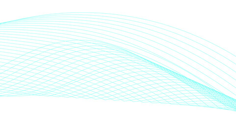 Vector wave and curve lines flowing dynamic gradient color isolated on transparent background. Digital future technology concept. Science, banner, business, poster, template, music background.	