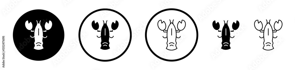 Poster lobster icon set. vector icons for apps and website ui design