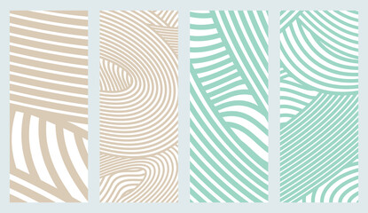 Collection Abstract irregular multi color striped lines textured background design bundle. for clothes, fabric, cover, background, invitations, X banner and others