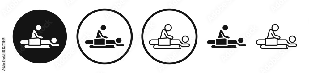 Poster massage icon set. vector icons for apps and website ui design