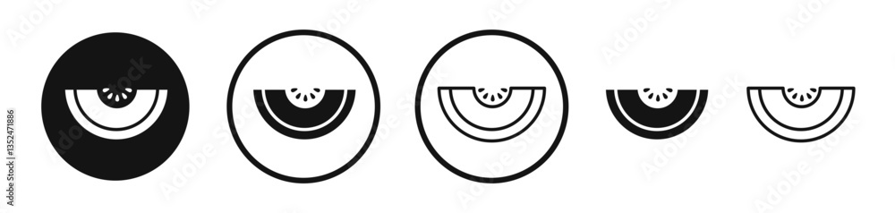 Poster melon icon set. vector icons for apps and website ui design
