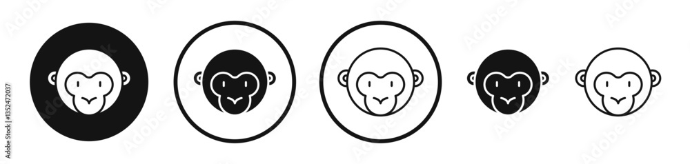Poster monkey icon set. vector icons for apps and website ui design