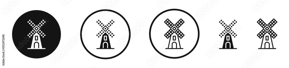 Aufkleber mill sign icon set. vector icons for apps and website ui design