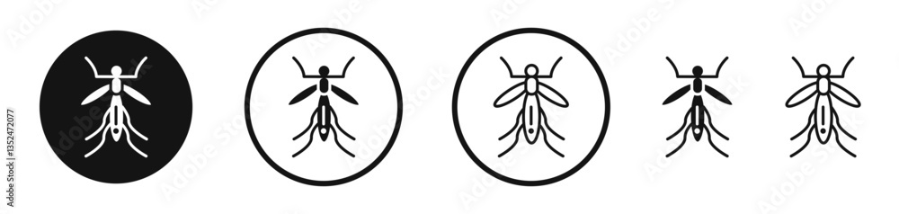 Poster mosquito icon set. vector icons for apps and website ui design