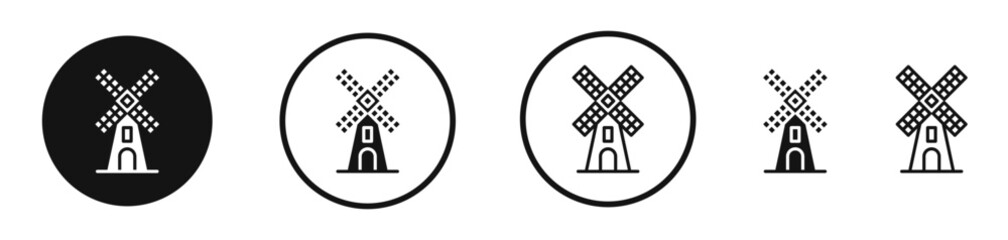 Mill sign icon set. vector icons for apps and website ui design