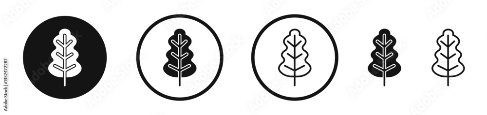Aufkleber oak leaf icon set. vector icons for apps and website ui design